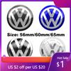 2026 Hot For VOLKSWAGEN VW 4pcs 56/60/65mm Volkswagen Car Wheel Center Cover Stickers Hub Cap For VW R Golf Touran Octavia Motio