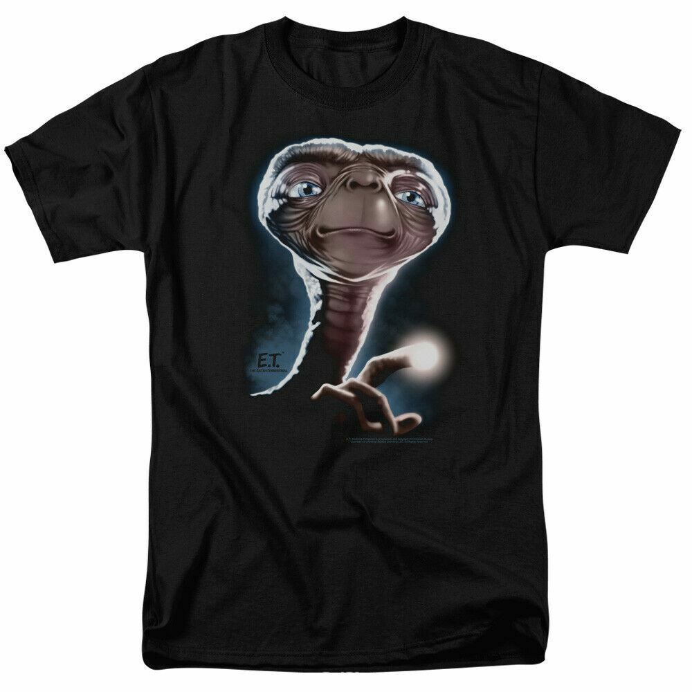 E.T. The Extra Terrestrial Portrait T-shirt Mens Licensed 80s Movie Black L