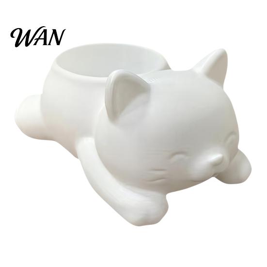 Mini Planter Pot 3D Printed Cat Lying Kitten Succulents Herb Plants Indoor Plant Flower Container for Outdoor Home Balcony Garden Decor Shaped
