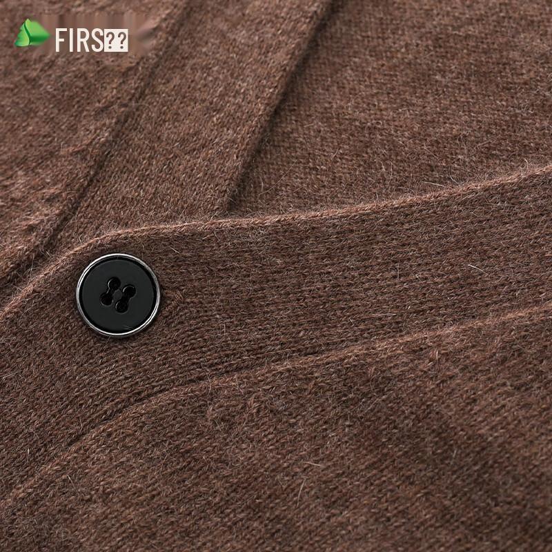 Shanshan Men's Pure Cashmere V-Neck Cardigan