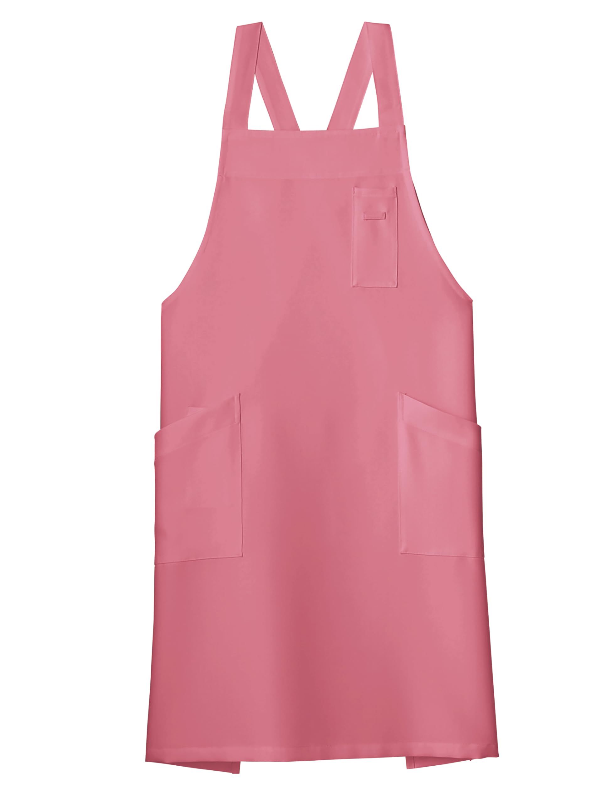 

Back cross bib apron in pink beige [Face Mix]