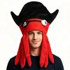 Pirate Cuttlefish Character Hat with Soft Fabric and Adjustable Sizing for Halloween Cosplay Party Looks and Photo Props