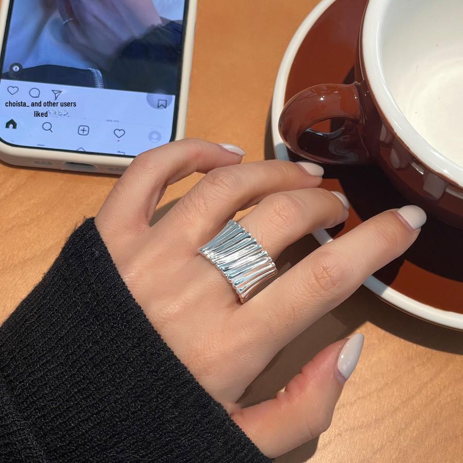 2025 New Luxe Retro Open Ring In S925 Sterling Silver with Double Pearls for Women