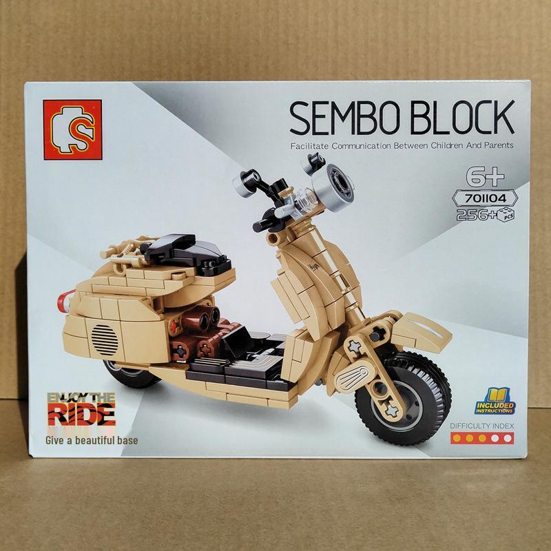Sembo Blocks Техническая модель мотоцикла с подставкой – Детская игрушка