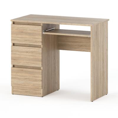 Sonoma Oak Computer Desk 90 CM 3 Drawers Gaming Furniture School