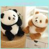 Chaveiro de Pelúcia Panda Adorável Realista Brinquedo Macio Chaveiro de Flor Fofa Presente