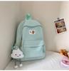Schoolbag Japanese ins soft sister backpack Korean version solid color large capacity student schoolbag sweet and fresh girl casual backpack