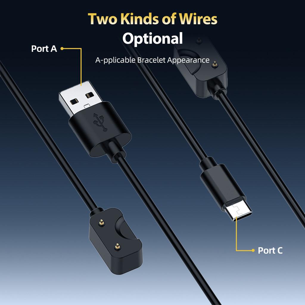 FONKEN USB A/Typ C Magnetischer Ladeadapter für Samsung Galaxy Fit 3 R390 Smartwatch Ladekabel