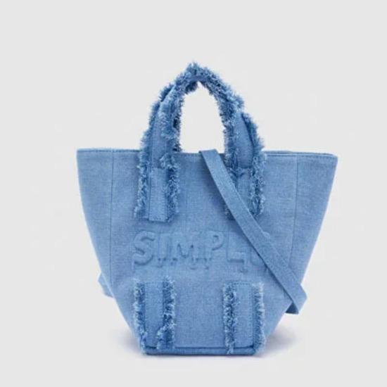 

Дизайнерская синяя холщовая сумка, летняя новая сумка, летняя новая повседневная сумка с надписью «Denim Cotton», большая вместимость, ручная сумка через плечо