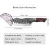 Couteau de boucher en acier forgé, couteaux de cuisine faits à la main, couperet à viande, couteau à découper pour Chef