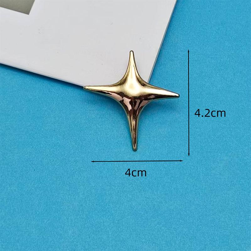 Niche Design Versatile Metal Starburst Brooch for Bag or Suit Decoration