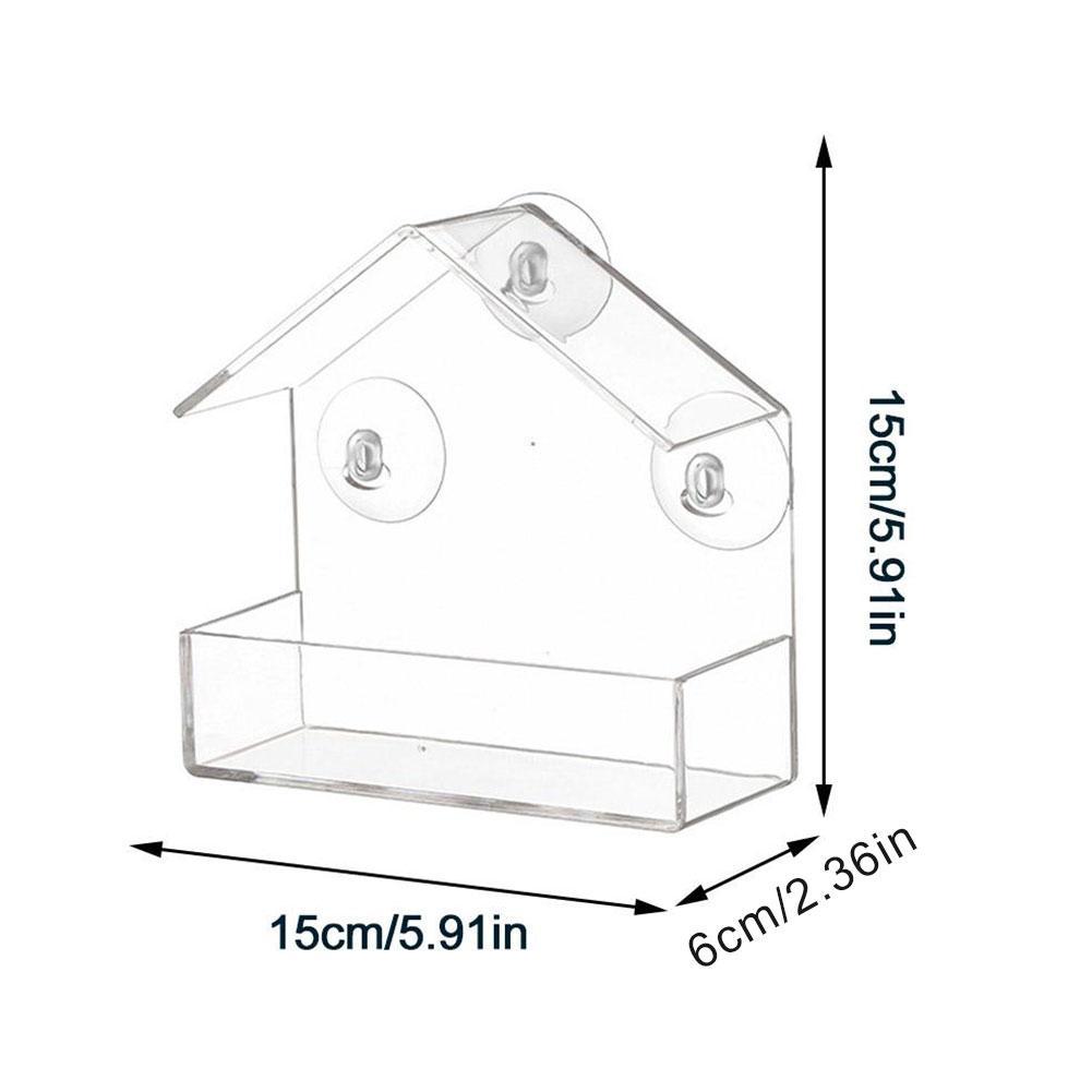 Transparent Bird Feeder Birds House For Outdoor Window Bird Feeder With Strong Suction Cups For Wild Birds