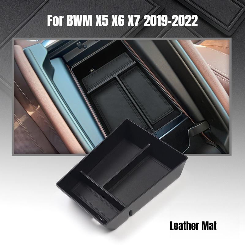 For BMW X5 X6 X7 -2024 Center Console Armrest Storage Box Anti-Scratch Car Armrest Organizer Tray Interior Modification Part