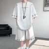 2026 American Style Embroidered Summer T-Shirt & Shorts Set for Men