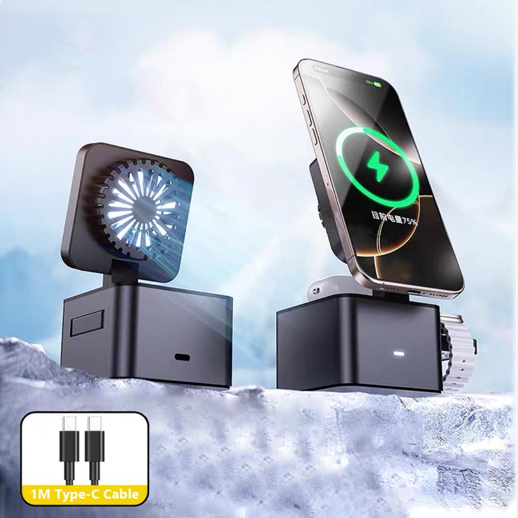 ice-Cooling For Magsafe Wireless Charger Station Stand For iPone 16~12 Pro Max/iWatch 10~2 SE/AirPods 4 Pro 3 In 1 Fast Charging