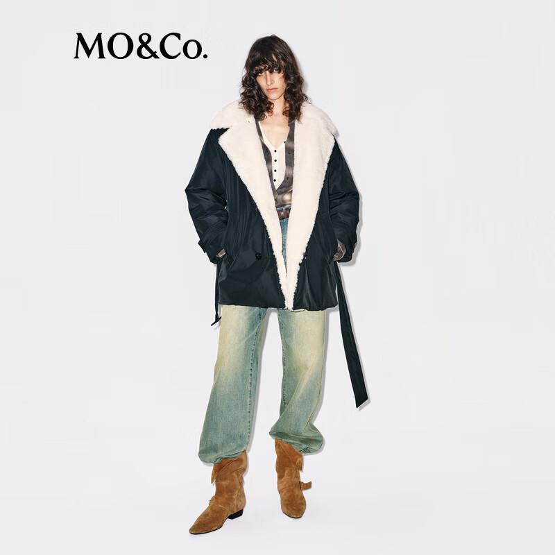 

MO&Co. Женская двусторонняя куртка с высоким воротником на утином пуху S (160)