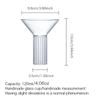 Inmeet A02 High Borosilicate Heat-resistant Glass Martini Cocktail Cup, Wedding Party Bar Supplies, Ice Cream Mousse Cup