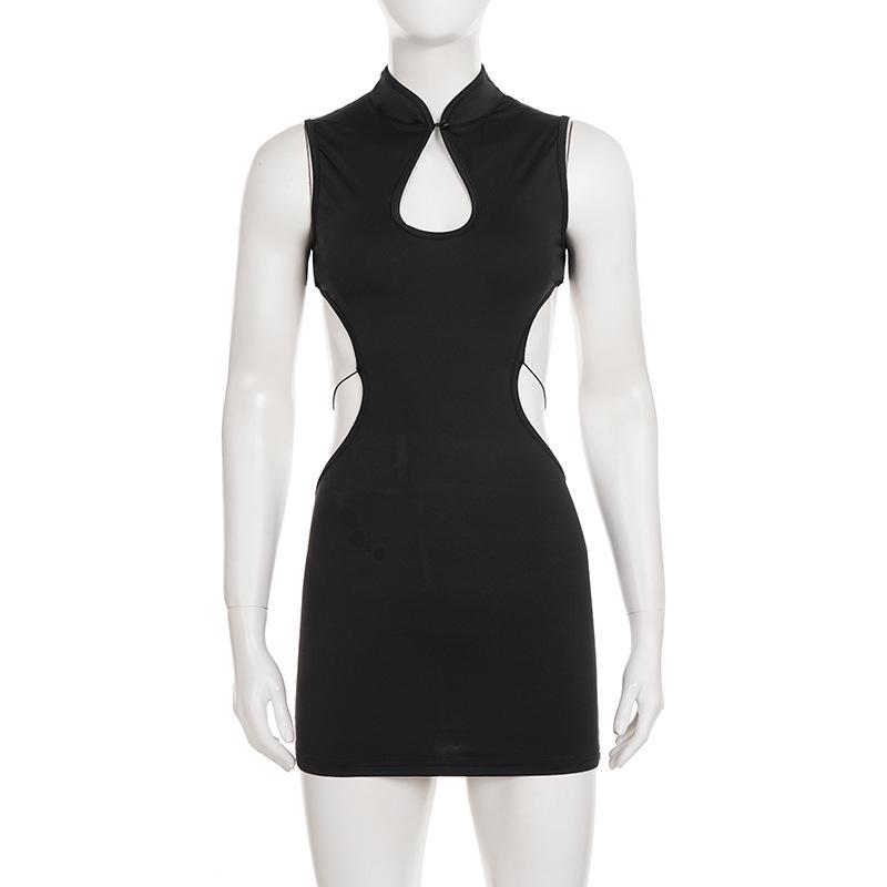 

Spring 2026 European & American Sexy Backless Butterfly Metal Bodycon Dress Small