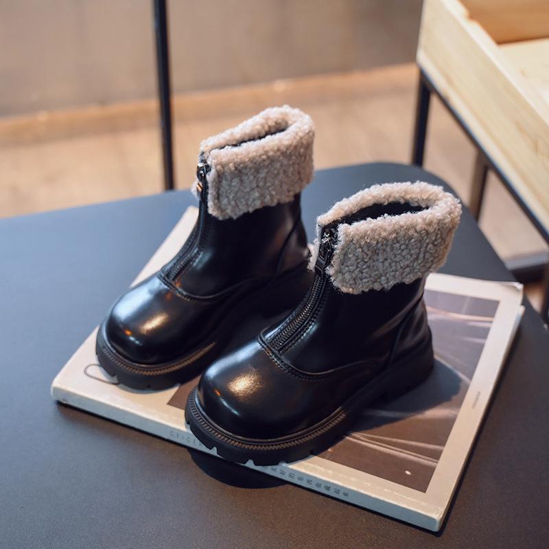 Children's Fashion Boots Fall Winter Padded Thickened Boys Girls Cotton Shoes Soft Non Slip Kids Boots