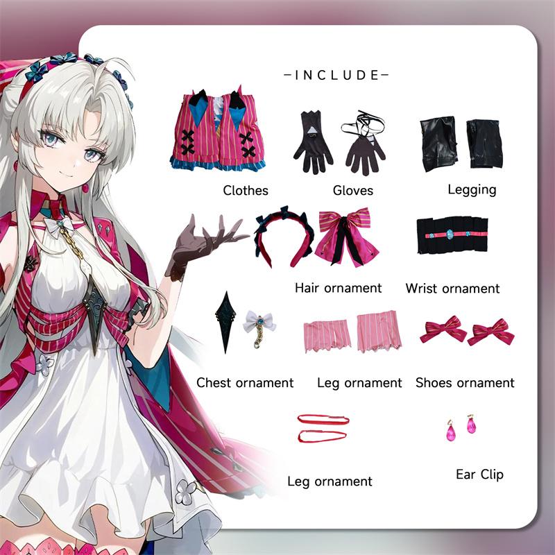 

Игра Wuthering Waves Костюм для косплея Карлотты Кристальный Реморф Платье Карлотты Женский Наряд для Хэллоуин-вечеринки XXXL