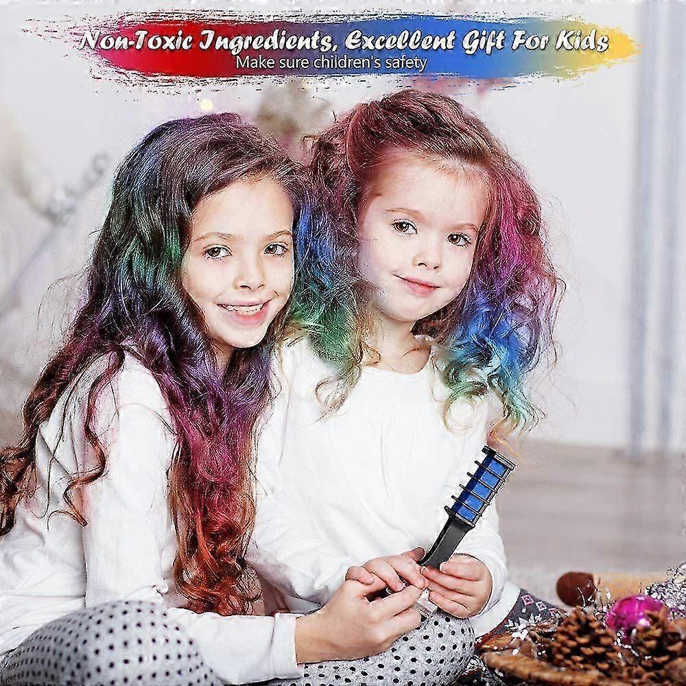 2-Pack Washable Hair Chalk Set - Fun Temporary Colours for Kids & Teens