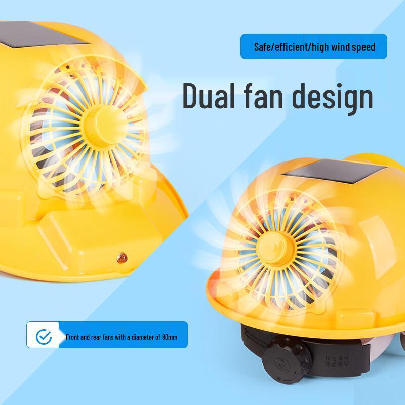 Casco de Seguridad YWXA Caidao Solar con Doble Ventilador y Luz