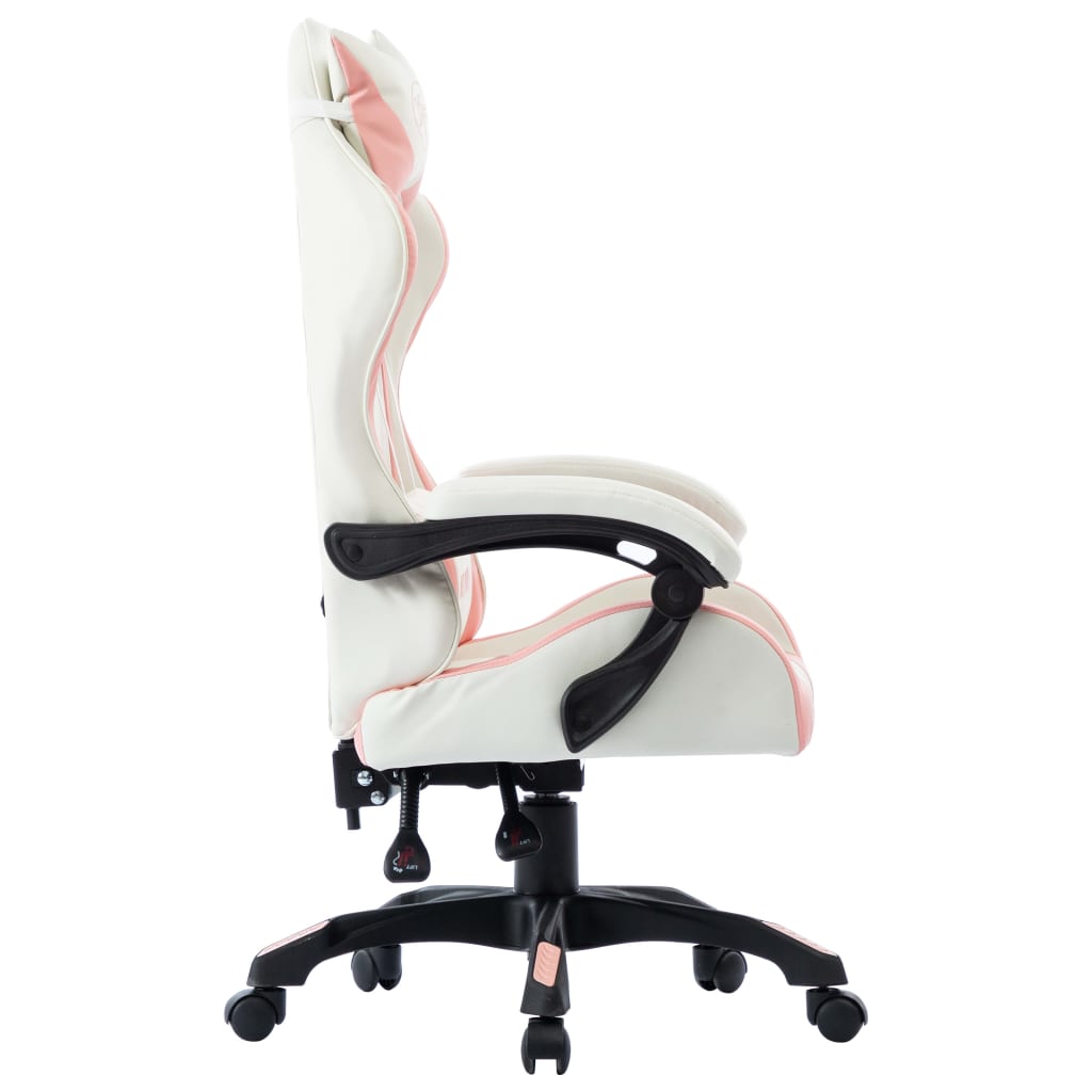 Gaming Chair In Pink Artificial Leather