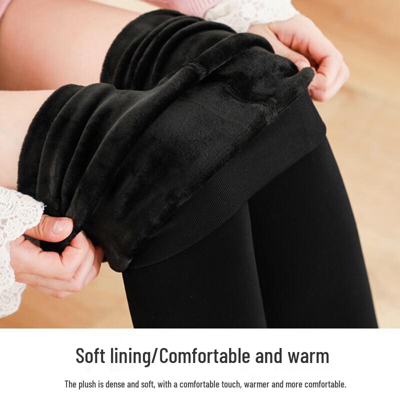 LANGSHA Women's Plus Size Thermal Fleece-Lined Leggings