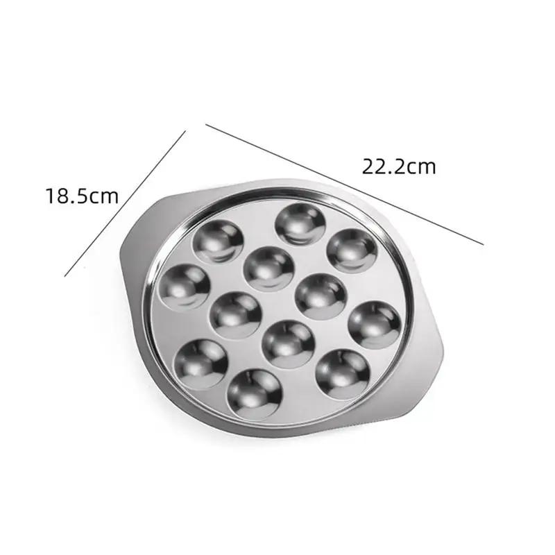 

Тарелка для улиток, 12 отверстий, тарелка для улиток, ужин, барбекю, улитка для приготовления пищи серебряный