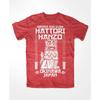 Hattori Hanzo ESPADAS VERMELHAS e Sushi Kill Bill Okinawa Japão Tarantino Camiseta Gola Redonda Manga Curta Solta Moda Streetwear