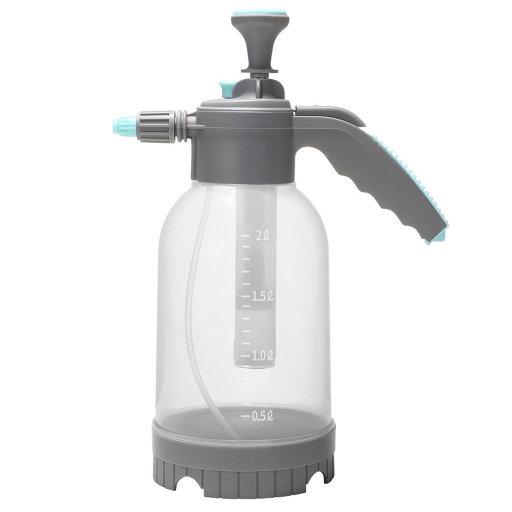 2L Pressure Sprayer Pump Bottle with Adjustable Nozzle and Extension Wand for Gardening Watering and Plant Care Household Use