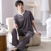 Pajamas Men's Summer Modal Cotton Thin Short-sleeved Trousers Simple Summer Can Be Worn Outside Cool Loungewear Suit