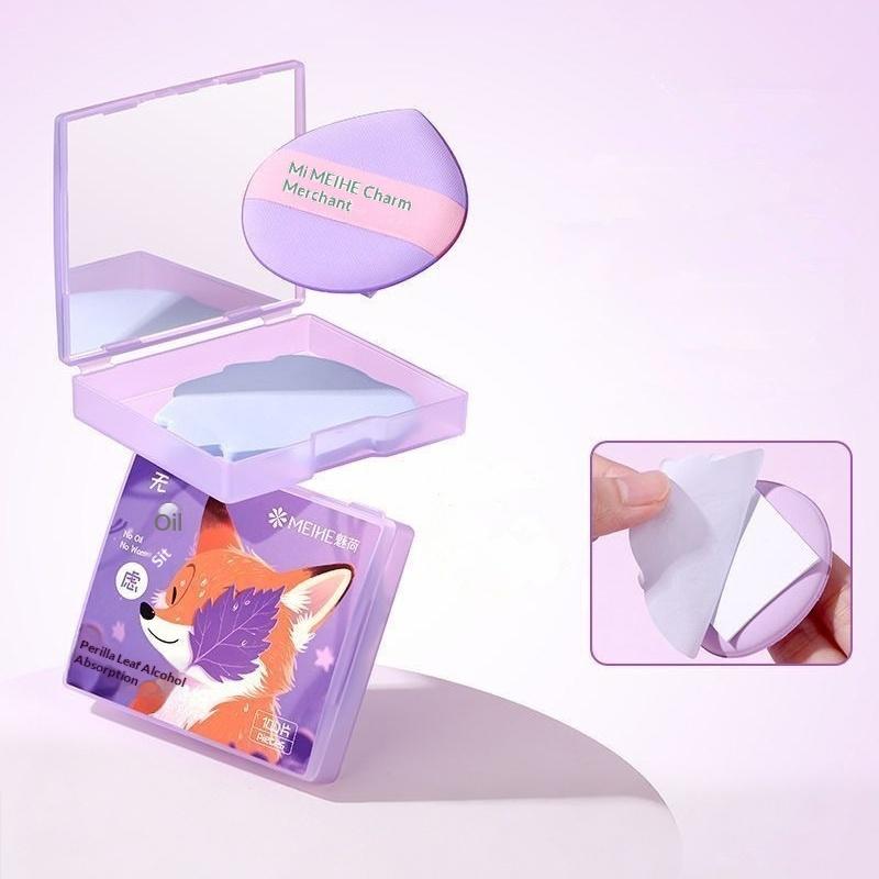 Oil Absorbing Blotting Paper 100 Count Face Makeup Touch Up Disposable Sheets Purse Travel Friendly one size
