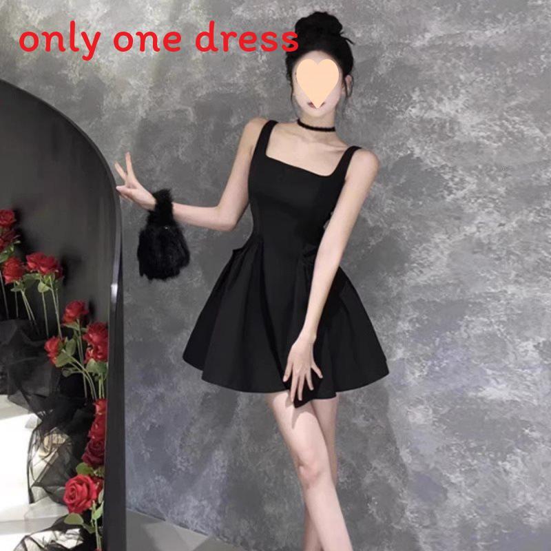Modale Fabric Abstract Pattern Slip Dress With High Waist For Summer Street Style