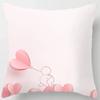 Pink Cute Love Printing Square Pillowcase, Home Decoration, Car Sofa Cushion Cover (45cm * 45cm)