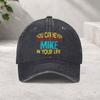 Mike In Your Life Washed Baseball Cap Denim Adjustable Cotton Sun Hat Outdoor Casual Unisex