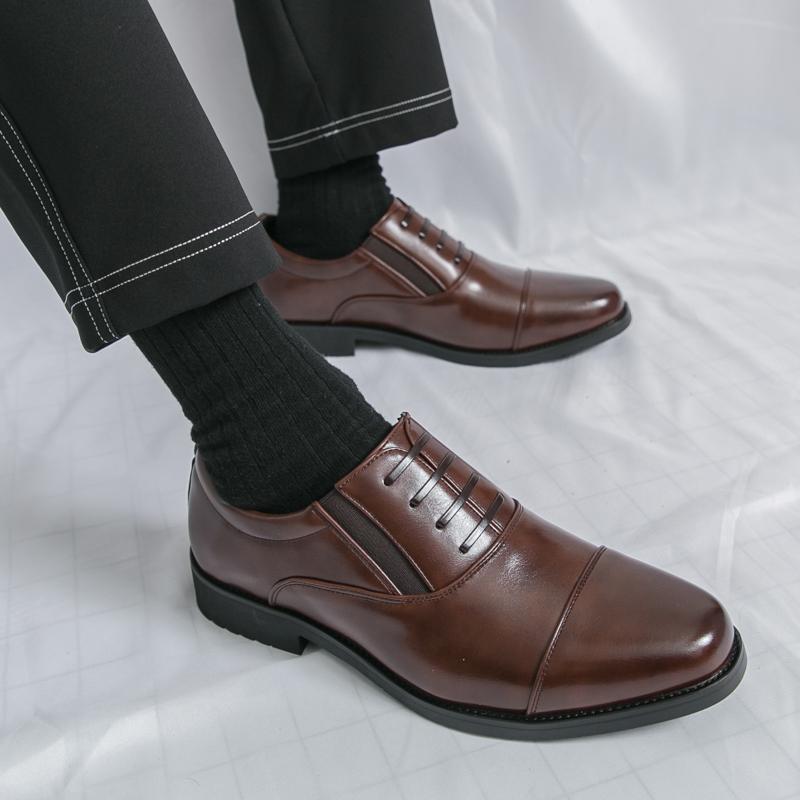 Classic Pointy Men's Business Shoes Comfy Male Derby Footwear Wedding Formal Oxfords Shoes Business Casual Office Shoes for Men