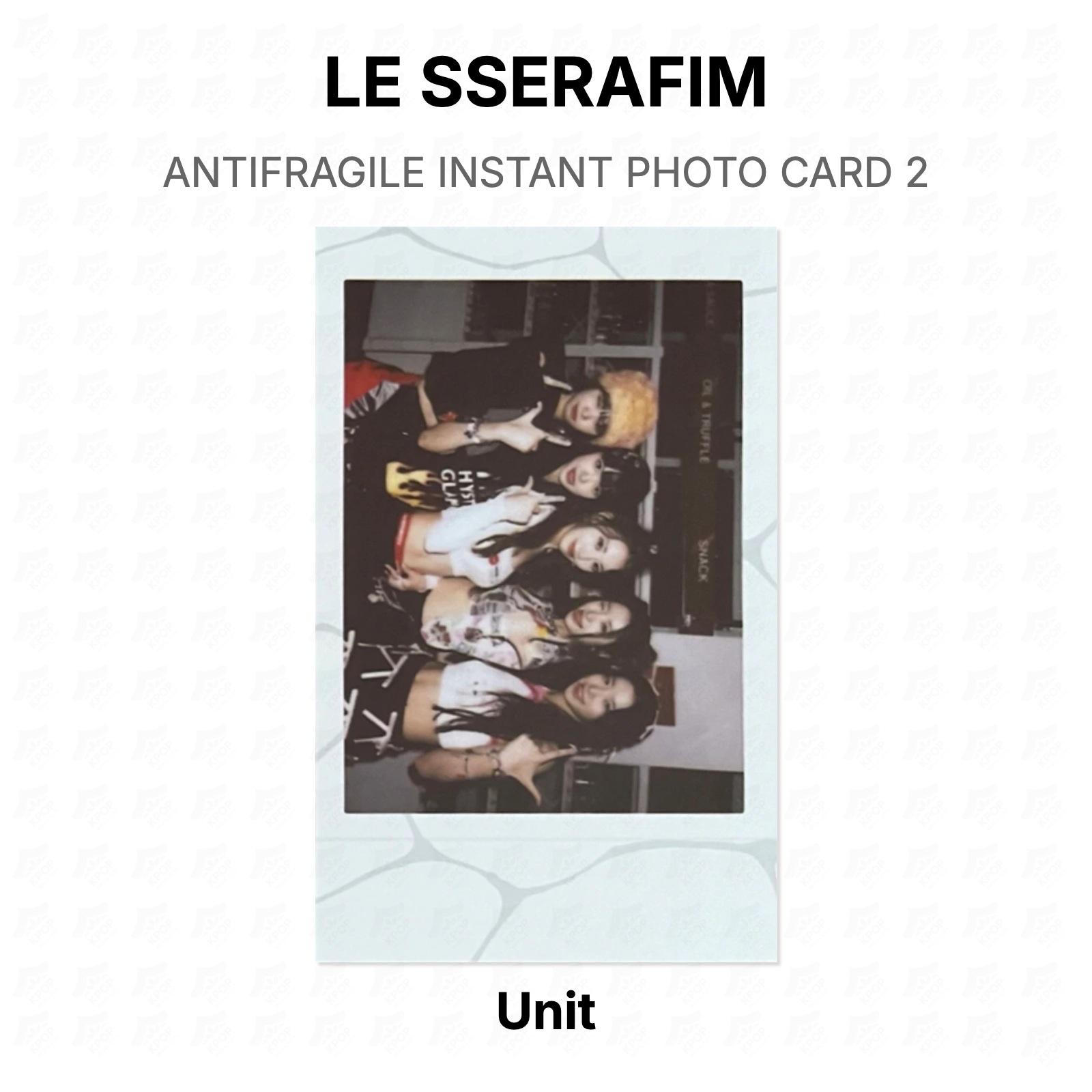 LE SSERAFIM ANTIFRAGILE INSTANT PHOTO CARD 2 Official Photocard Unit