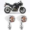 2pcs Motorcycle Retro LED Turn Signal Indicator Light with Grille Fit for Yamaha