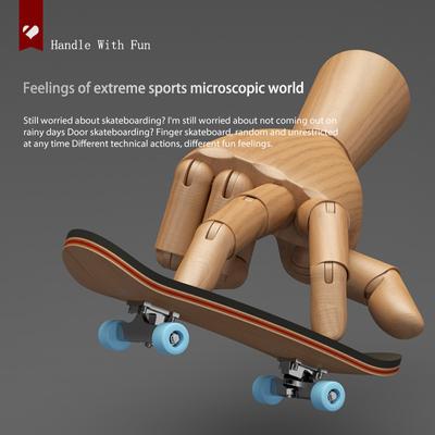 Giocattolo creativo per skateboard da dito Giocattoli per skateboard in legno