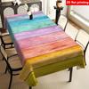 2D Flat Printing, 1pc Classic Colorful Forest Texture Tablecloth, Durable Polyester Tablecloth, Retro Printed Decorative Tablecloth, Colorful, Suitabl