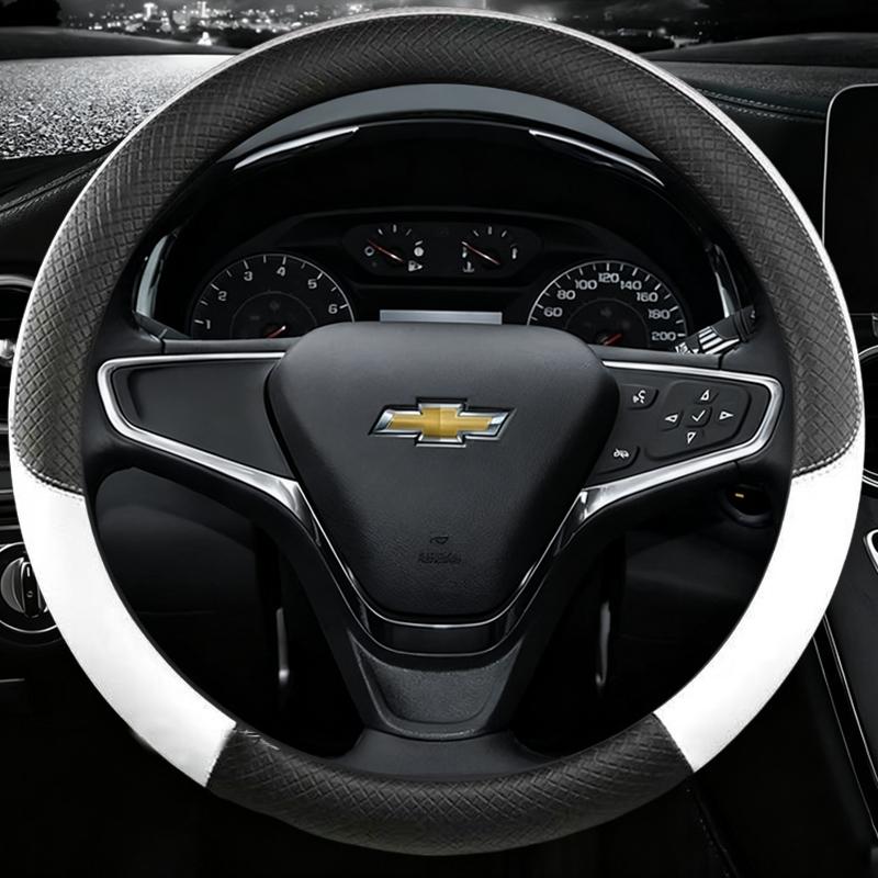 Jnfb1 38cm Car Steering-Wheels Cover 15" Leather For Chevrolet Cruze Malibu Sail Spark Captiva Equinox Trax/Tracker AVEO Lova RV