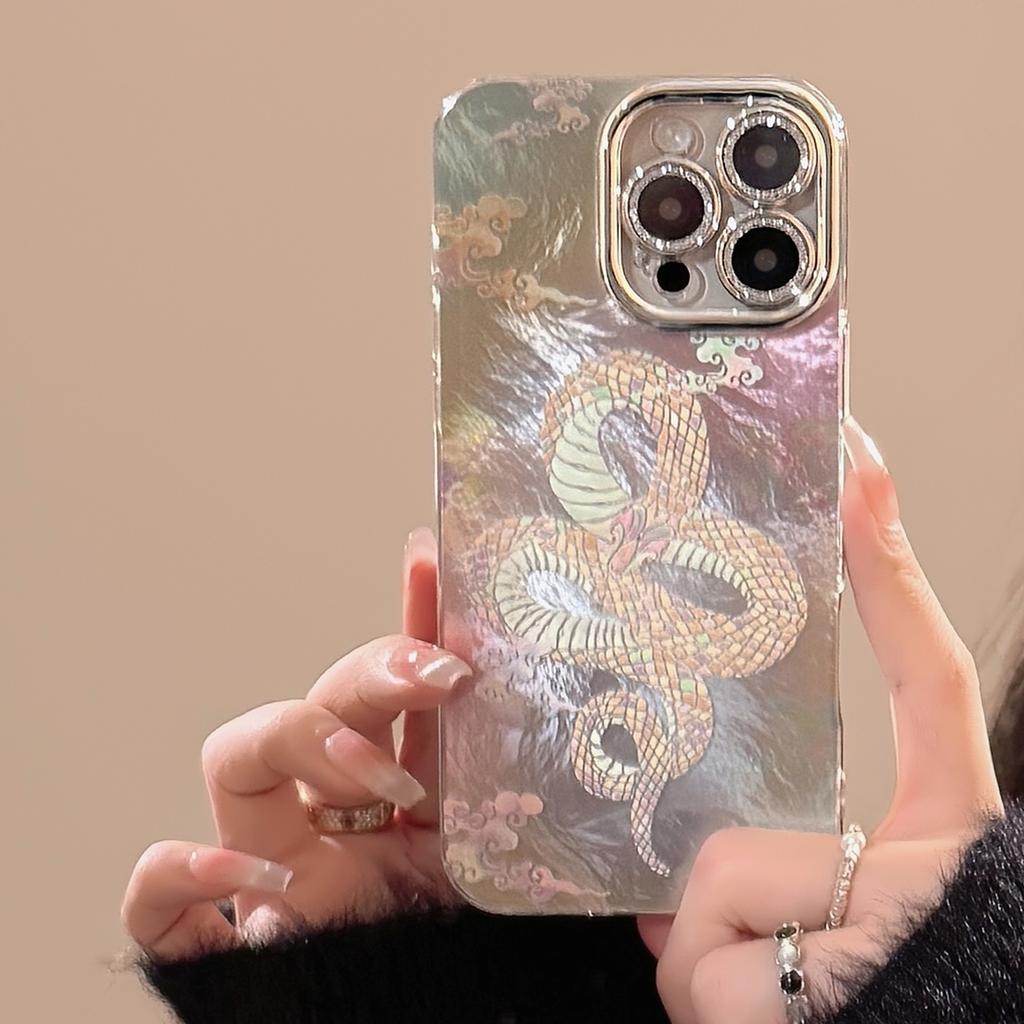 Year of The Snake Cloud Applicable To 17 Apple 16 Promax Mobile Phone Case IPhone 15 High End Sense 13 All Inclusive 11 Chinese Style Hard