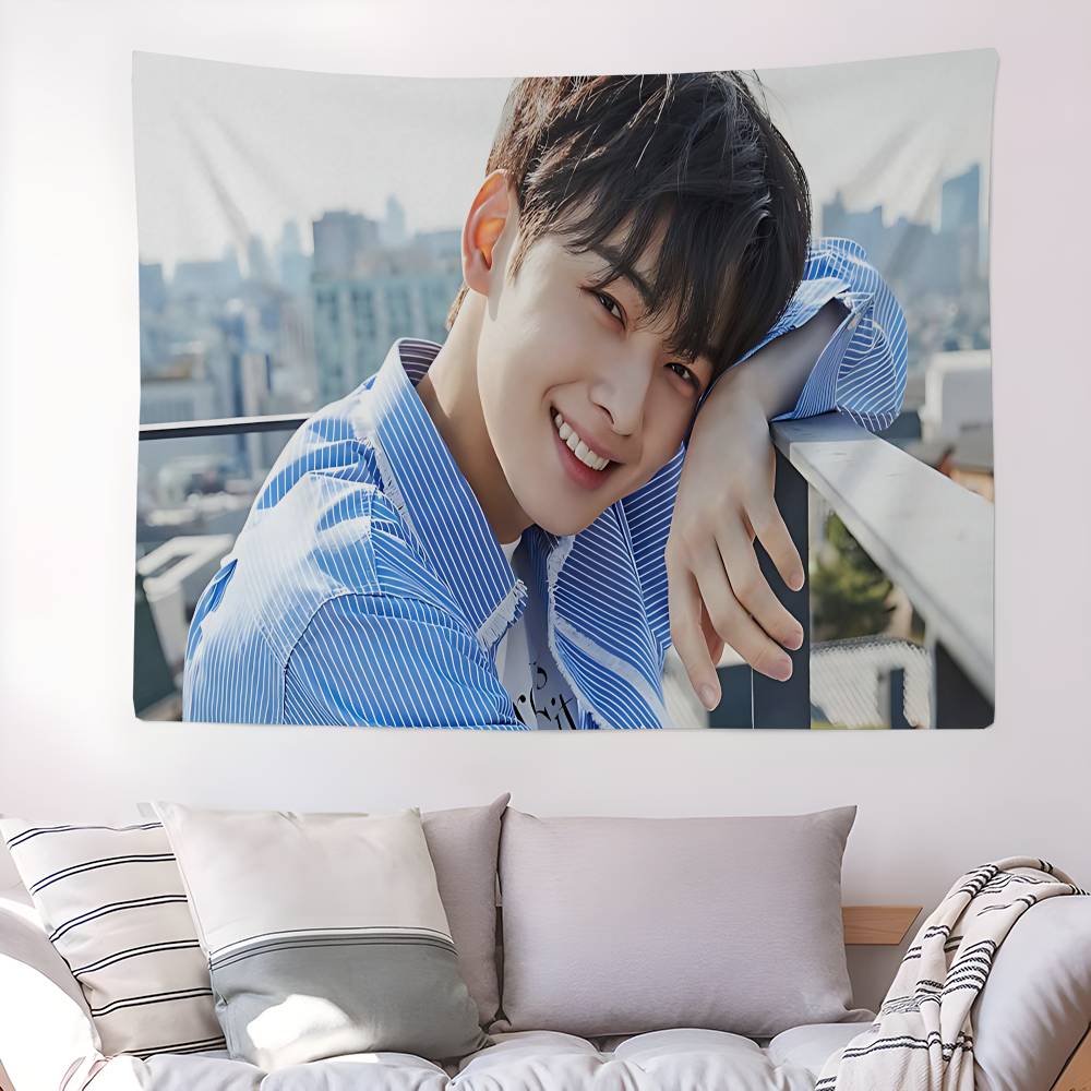 Kpop AAstro Cha Eun Woo Hippie Wall Hanging Tapestries Bohemian Wall Tapestries Mandala INS Home Decor