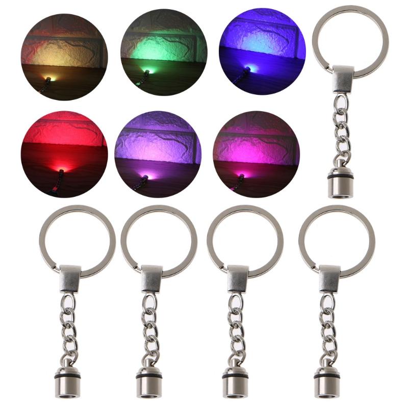 Crystal Key Chain LED Light Keychain Luminated Keyring Pendant DIY Resin Epoxy Accessories