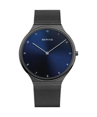 Masculino e Feminino (Unissex) Relógio Analógico de Quartzo Coleção Ultra Fina Pulseira de Aço Inoxidável 18440-227 (Azul × Preto)