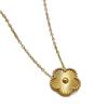 Exquisite 18K Plated Titanium Steel Five-Petal Flower Stud Earrings & Necklace Set for Women