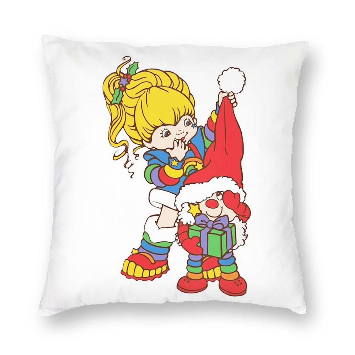 

Rainbows Brite Cartoon Square Pillowcase Pillow Cover Cushion Decor Comfort Throw Pillow for Home Bedroom 12x12Inch