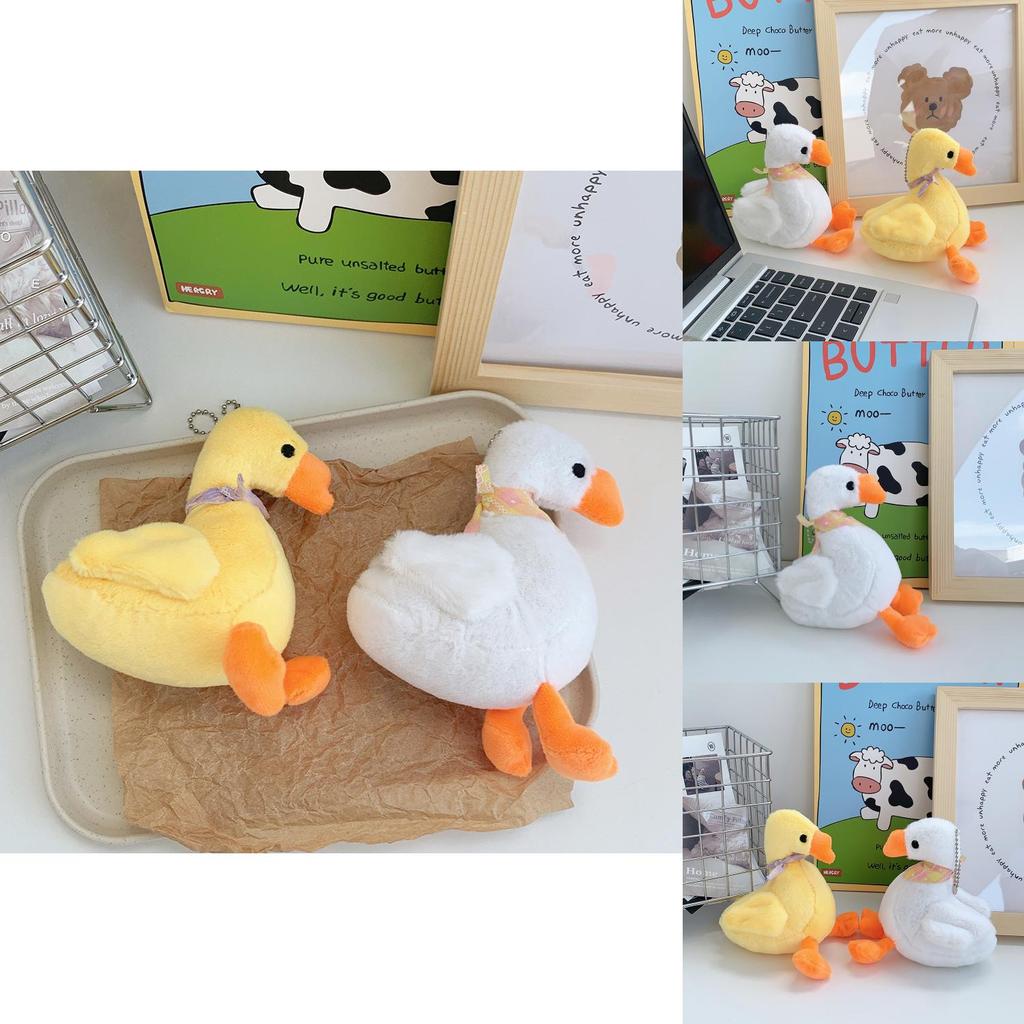 Adorable Plush Duck Scarf Toy Mini Keychain Wedding Toss Gift Cute Animal Doll