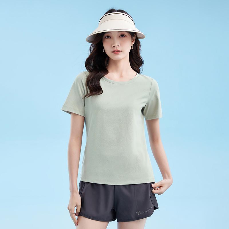 Sports t-shirt women summer yoga fitness running women short sleeved loose round neck short sleeved JS